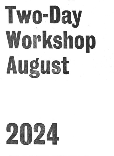 Two-Day Workshop / August 2024